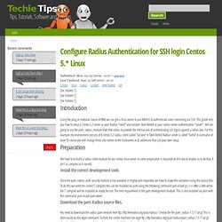 Configure Radius Authentication for SSH login Centos 5.* Linux
