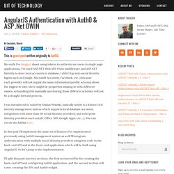 AngularJS Authentication with Auth0 & ASP .Net OWIN - Bit of Technology