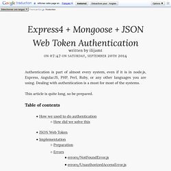 Express4 + Mongoose + JSON Web Token Authentication - Warehouse