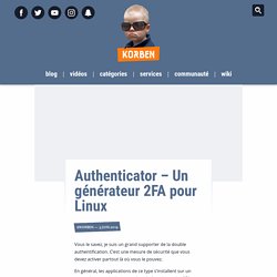 Authenticator – Un générateur 2FA pour Linux