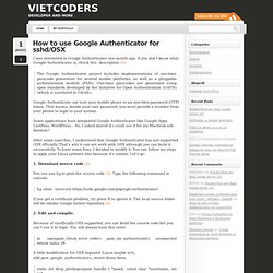 How to use Google Authenticator for sshd/OSX « VietCoders