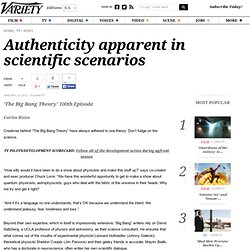 Authenticity apparent in scientific scenarios