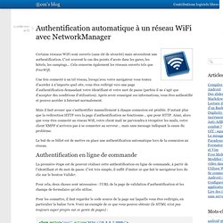 Authentification automatique à un réseau WiFi avec NetworkManager
