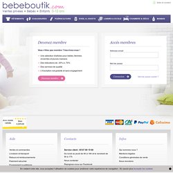 Authentification - Bébé Boutik