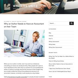 Why an Author Needs to Have an Accountant on their Team