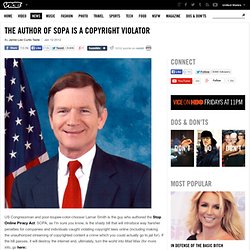 The Author of SOPA Is a Copyright Violator