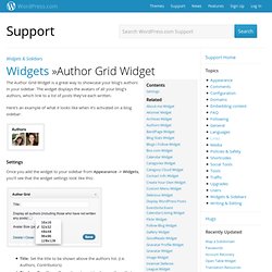 Author Grid Widget