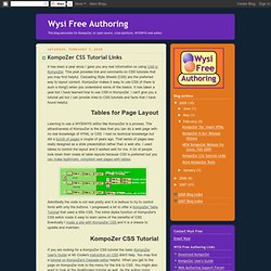 KompoZer CSS Tutorial Links