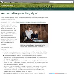 Authoritative parenting style - MSU Extension
