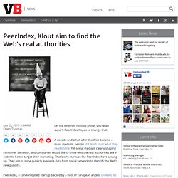 PeerIndex, Klout aim to find the Web's real authorities