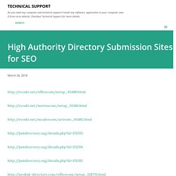 High Authority Directory Submission Sites for SEO