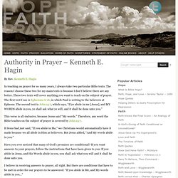 Authority in Prayer – Hagin