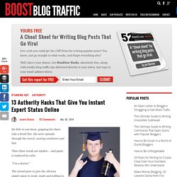 13 Authority Hacks That Give You Instant Expert Status Online