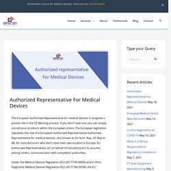Authorized Representative For Medical Devices