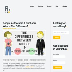 Google Authorship & Publisher - What's The Difference?