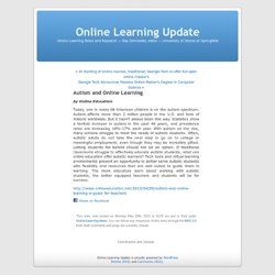 Autism and Online Learning