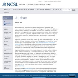 Autism Policy Issues Overview
