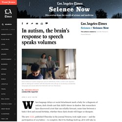 In autism, the brain's response to speech speaks volumes