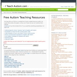 Free Autism Teaching Resources