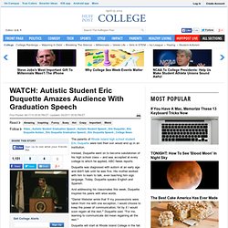 WATCH: Autistic Student Eric Duquette Amazes Audience With Graduation Speech