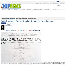 Autistic Second Grader Teaches Rest of Us Huge Lesson - Topekas News