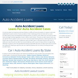 Auto Accident Loans - Auto Accident Settlement Loans