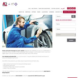 Auto Body and Denting Repairs - AG Cars Services