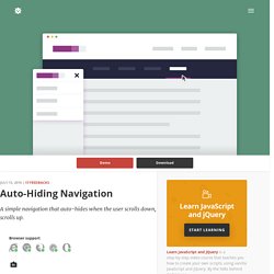 Auto-Hiding Navigation in CSS and jQuery