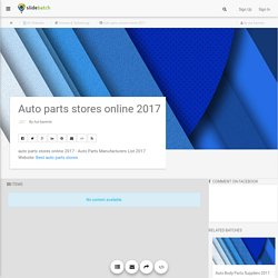 Auto parts stores online 2017
