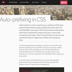 Auto–prefixing – Scott Riley