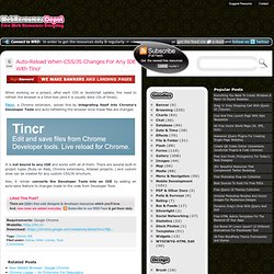 Auto-Reload When CSS/JS Changes For Any IDE With Tincr
