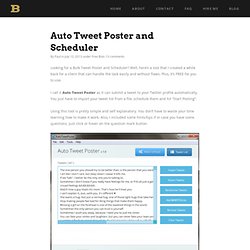 Auto Tweet Poster and Scheduler Bot – Free