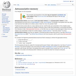 Autoassociative memory