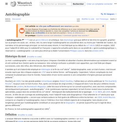 Autobiographie