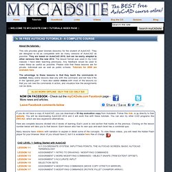 AutoCAD Tutorials for free, 2012 2013 Lessons, Videos - a Complete Course
