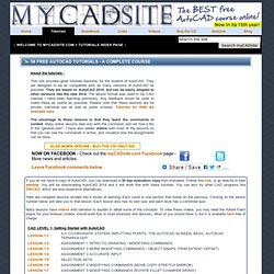AutoCAD Tutorials for free, 2012 2013 Lessons, Videos - a Complete Course