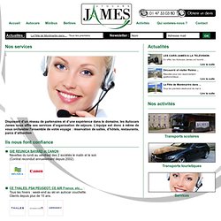 Autocars James - Activités - Services