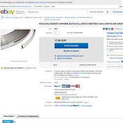 Rouleau Bande Chrome Autocollante 8 Metres 5mm Chrysler Crossfire Roadster