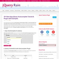 35+ Best Ajax jQuery Autocomplete Tutorial & Plugin with Examples