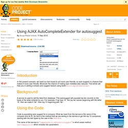 Using AJAX AutoCompleteExtender for autosuggest