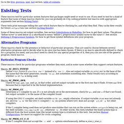 Autoconf - Existing Tests
