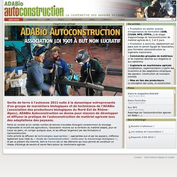 ADABio Autoconstruction - L’esprit et la méthode