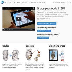 Autodesk 123D - 123D Sculpt free app for iPad