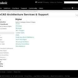 AutoCAD Architecture Services & Support - Styles