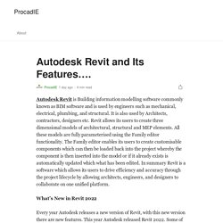 Autodesk Revit and Its Features….