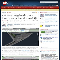 Autodesk struggles with cloud turn, to restructure after weak Q2