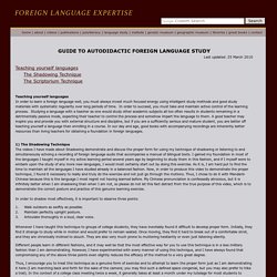 Guide to Autodidactic Foreign Language Study