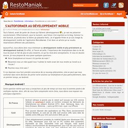 Autoformation au développement mobile - RestoManiak