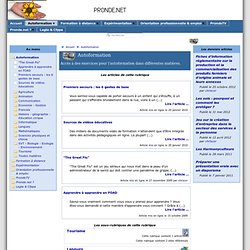 Autoformation - Enseignement agricole PRONDE.NET