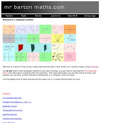 Autograph Activties on MrBartonMaths.com